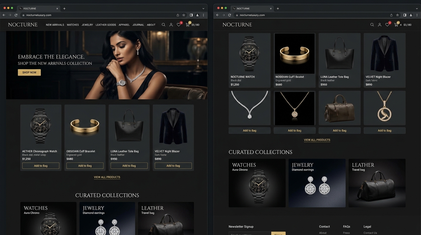 Luxury E-Commerce Store Website Preview
